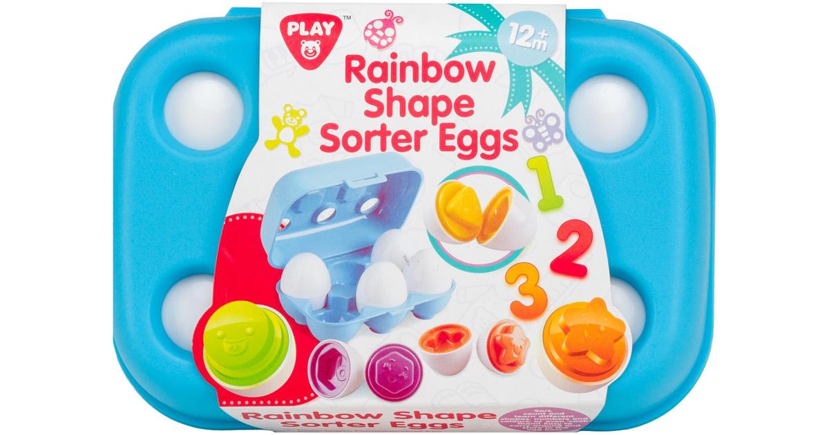 Lasten lajittelusetti Rainbow Shape Sorter Eggs Skaupat ruoan