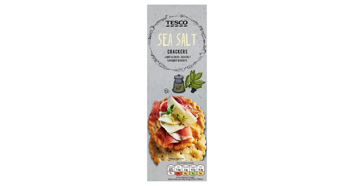 Tesco 185g Sea Salt Crackers suolakeksit | S-kaupat ruoan verkkokauppa