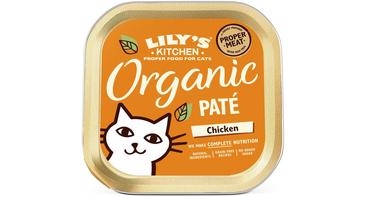 Lily's Kitchen 85g Organic Paté kanaa luomukissanruoka Skaupat ruoan
