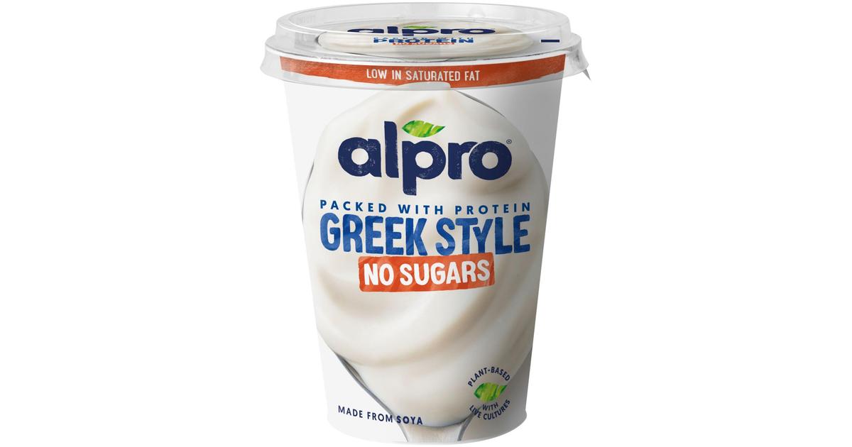 Alpro Greek Style No Sugars Hapatettu soijavalmiste, maustamaton 400g |  S-kaupat ruoan verkkokauppa