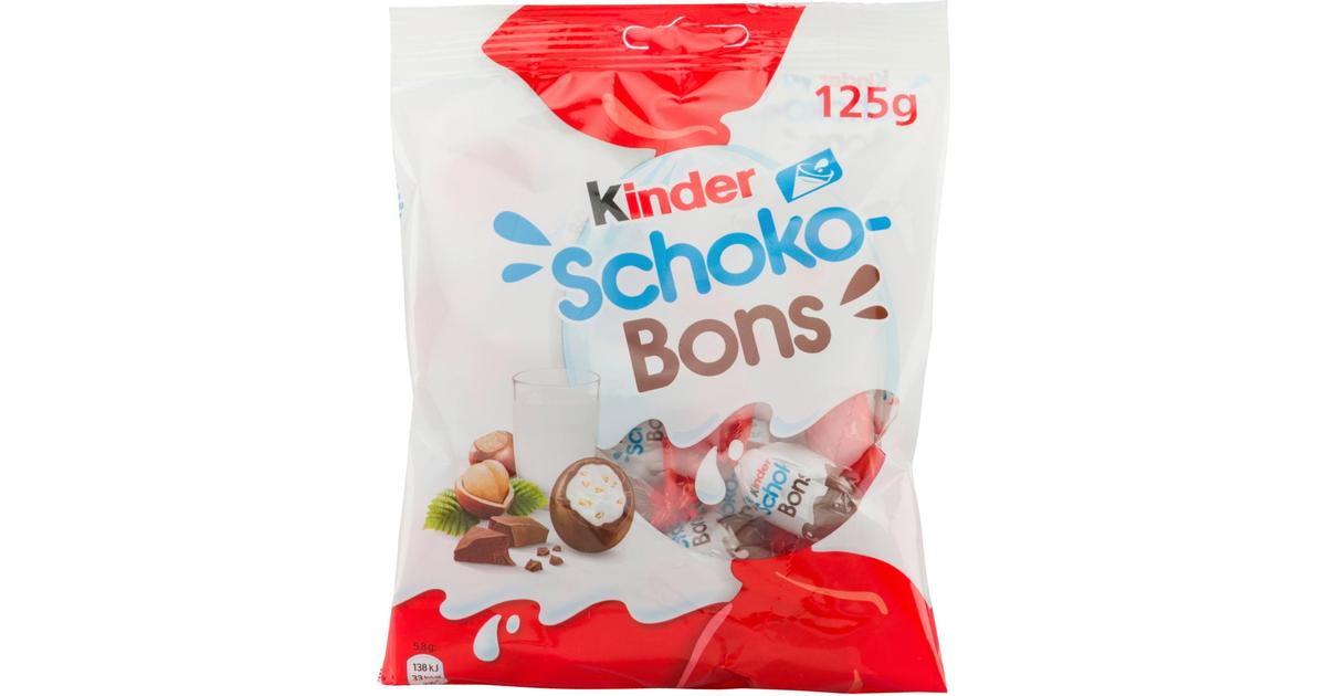 Kinder Schokobons maitosuklaata maitoisalla hasselpähkinärouhetäytteellä  125g | S-kaupat ruoan verkkokauppa