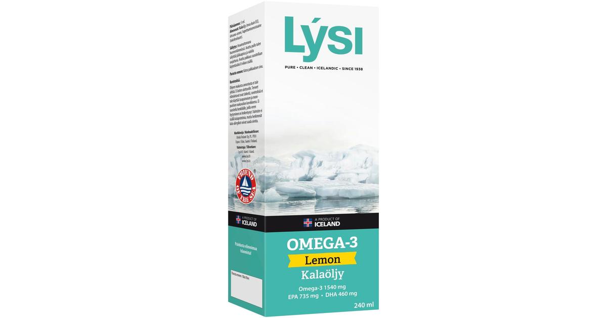 Lysi Omega-3 Lemon sitruunanmakuinen kalaöljy 240ml ravintolisä | S-kaupat  ruoan verkkokauppa