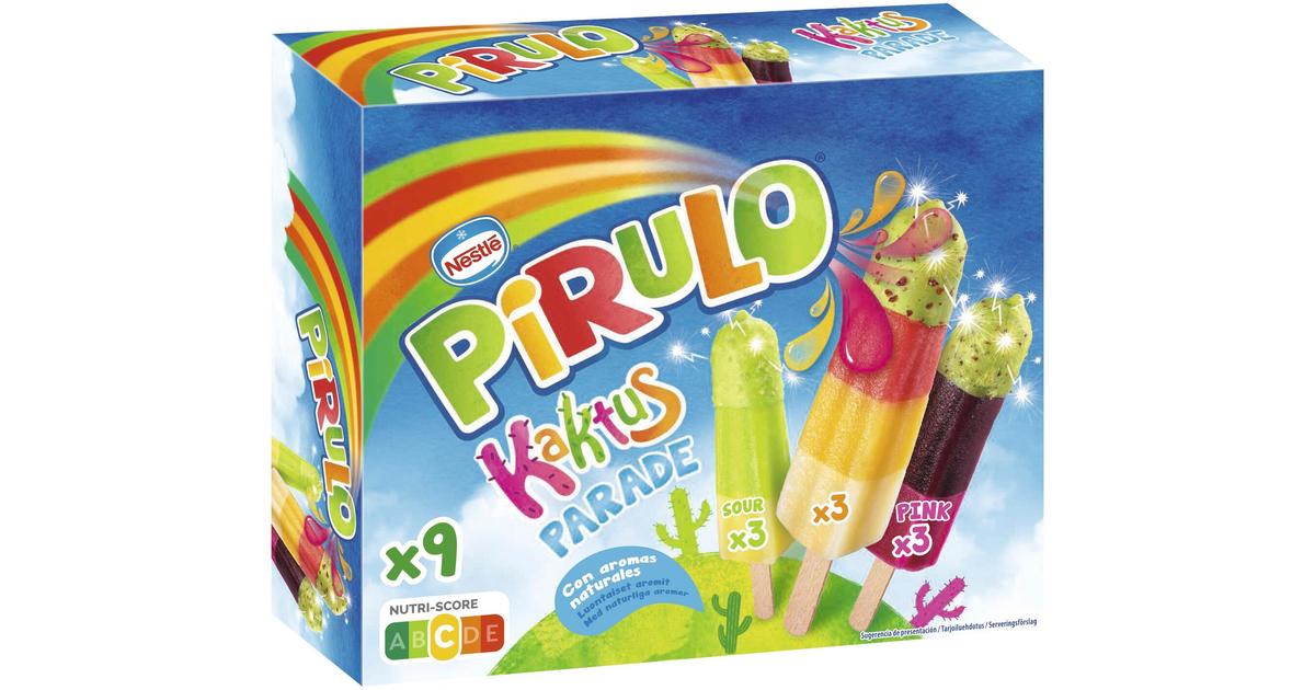 Pirulo Kaktus Parade limonadijääpuikko monipakkaus 9x48g/45ml S