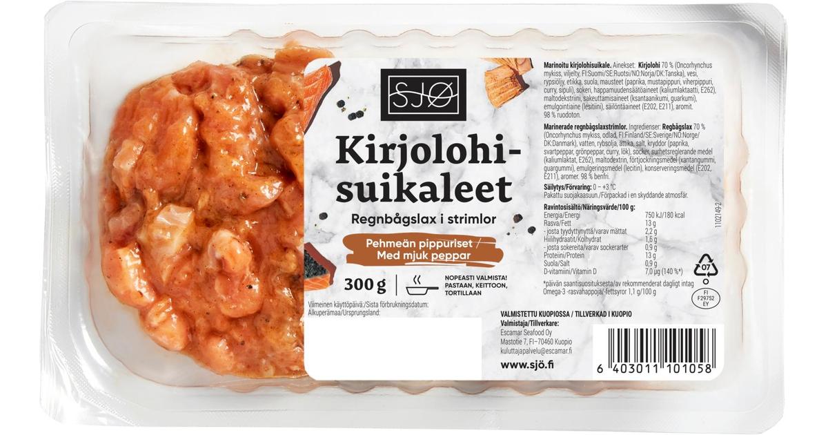SJØ kirjolohisuikaleet pehmeän pippurinen 300g | S-kaupat ruoan verkkokauppa
