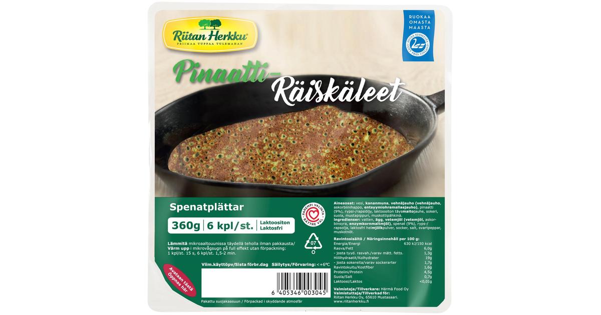 Riitan Herkku Pinaattiräiskäleet 360g | S-kaupat ruoan verkkokauppa