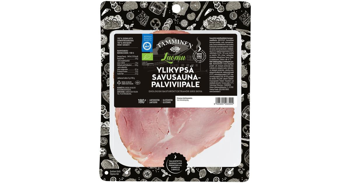 Tamminen Luomu ylikypsä savusaunapalviviipale 180g | S-kaupat ruoan  verkkokauppa