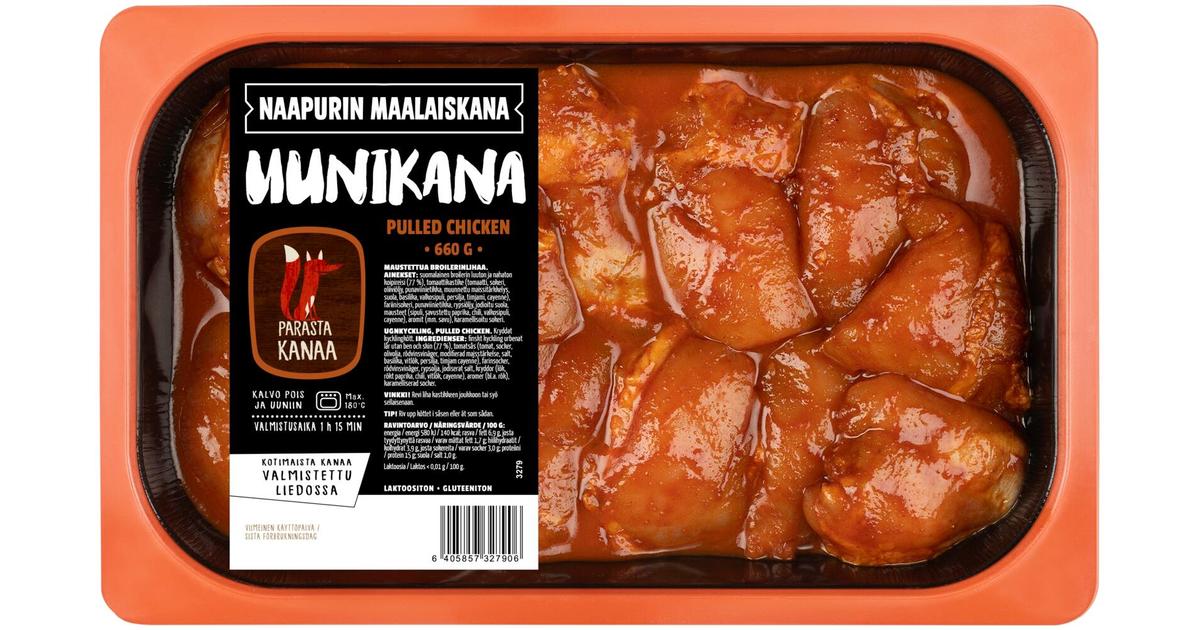 Naapurin Maalaiskanan uunikana, pulled chicken 660g | S-kaupat ruoan  verkkokauppa