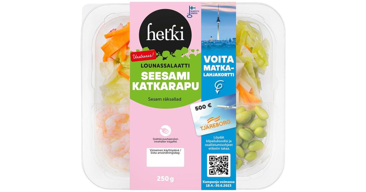 Fresh Hetki Lounassalaatti Seesami katkarapu 250 g | S-kaupat ruoan  verkkokauppa