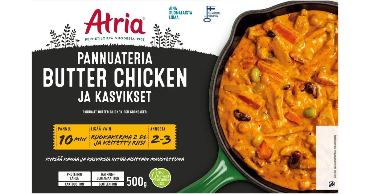 Atria Pannuateria Butter Chicken ja Kasvikset 500g | S-kaupat ruoan  verkkokauppa