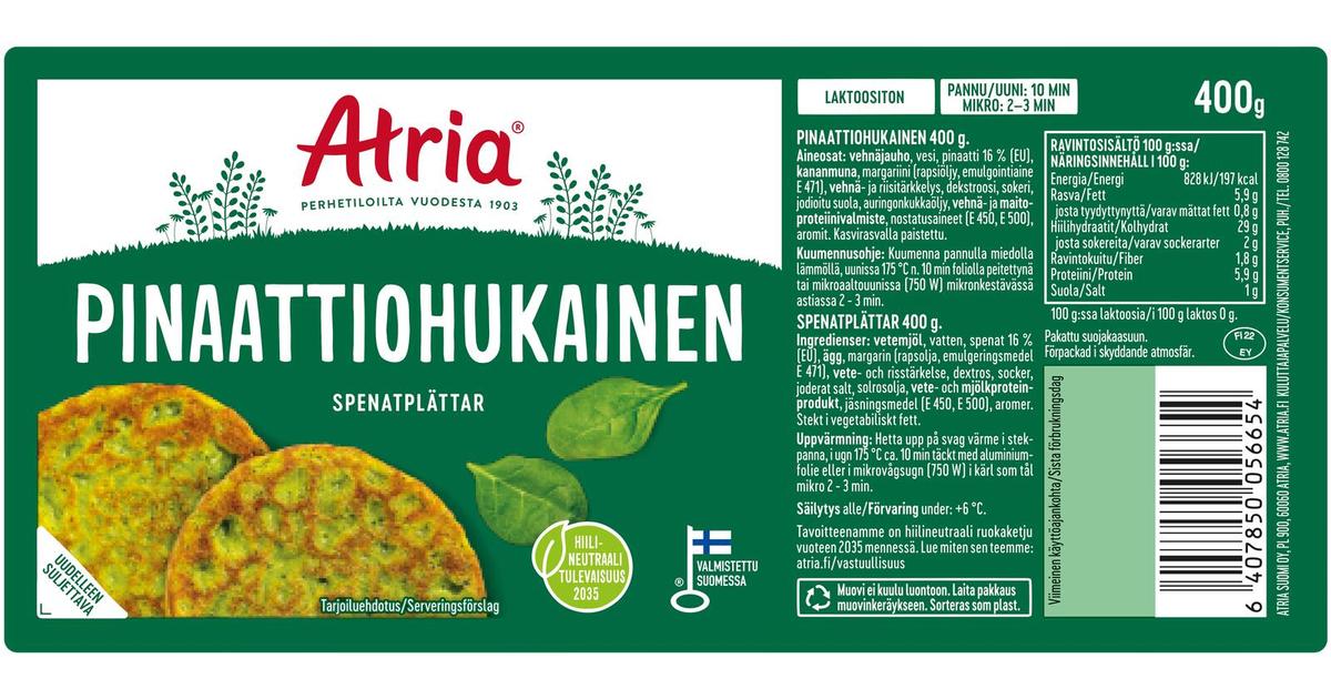 Atria Pinaattiohukainen 400g | S-kaupat ruoan verkkokauppa