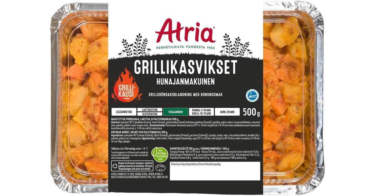 Atria Grillikasvikset 500g | S-kaupat ruoan verkkokauppa