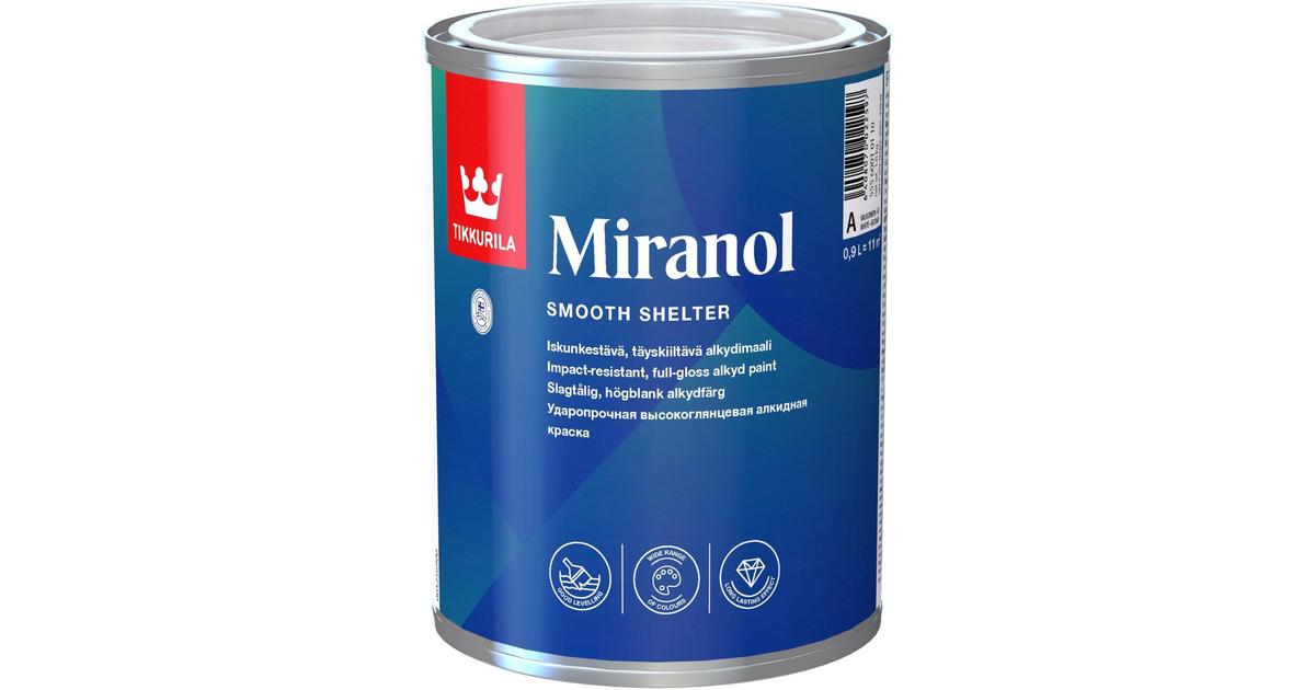 Tikkurila Miranol alkydimaali 0,9l C vain sävytykseen täyskiiltävä |  S-kaupat ruoan verkkokauppa