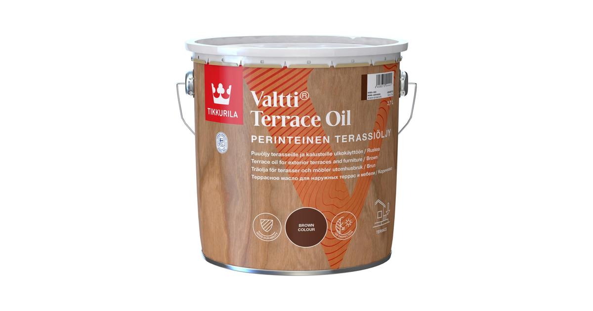 Tikkurila Valtti Terrace Oil 2,7l ruskea kaluste- ja terassiöljy | S-kaupat  ruoan verkkokauppa