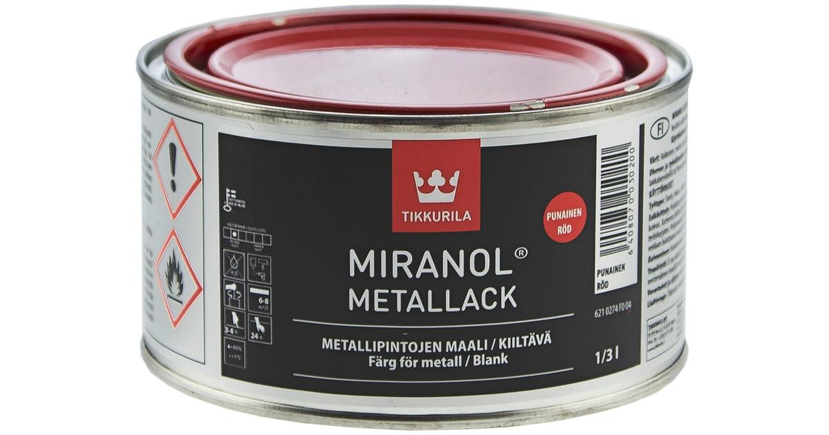 Tikkurila Miranol Metallack metallipintojen maali 0,33l punainen kiiltävä |  S-kaupat ruoan verkkokauppa