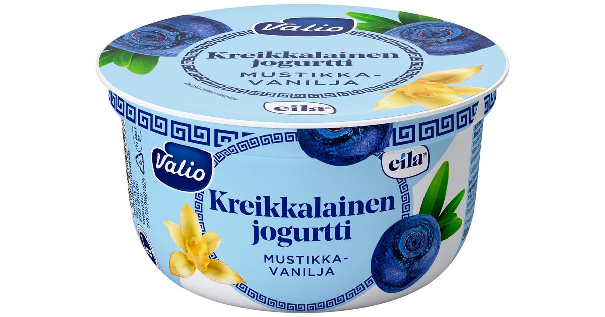 Valio kreikkalainen jogurtti 150 g mustikka-vanilja laktoositon | S-kaupat  ruoan verkkokauppa