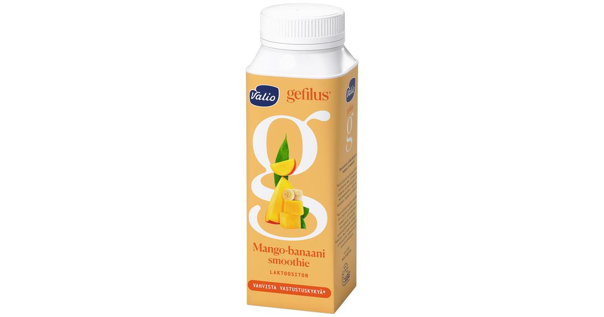 Valio Gefilus® Smoothie jogurttijuoma 2,5 dl mango-banaani laktoositon |  S-kaupat ruoan verkkokauppa