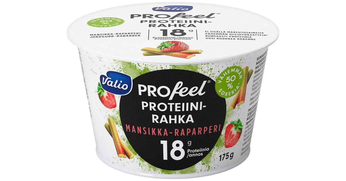 Valio PROfeel® proteiinirahka 175 g mansikka-raparperi vähemmän  hiilihydraatteja laktoositon | S-kaupat ruoan verkkokauppa