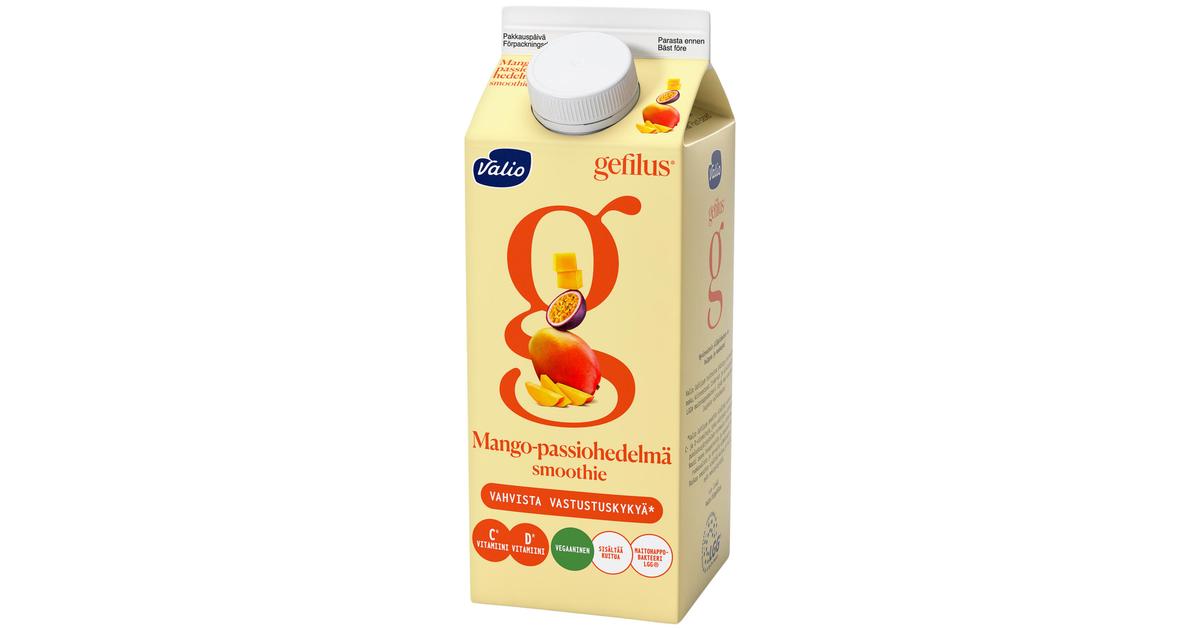 Valio Gefilus® smoothie 0,75 l mango-passio | S-kaupat ruoan verkkokauppa