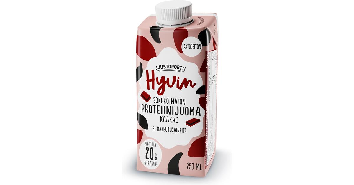 Juustoportti Hyvin sokeroimaton ja makeutusaineeton proteiinijuoma 250 ml  kaakao UHT laktoositon | S-kaupat ruoan verkkokauppa