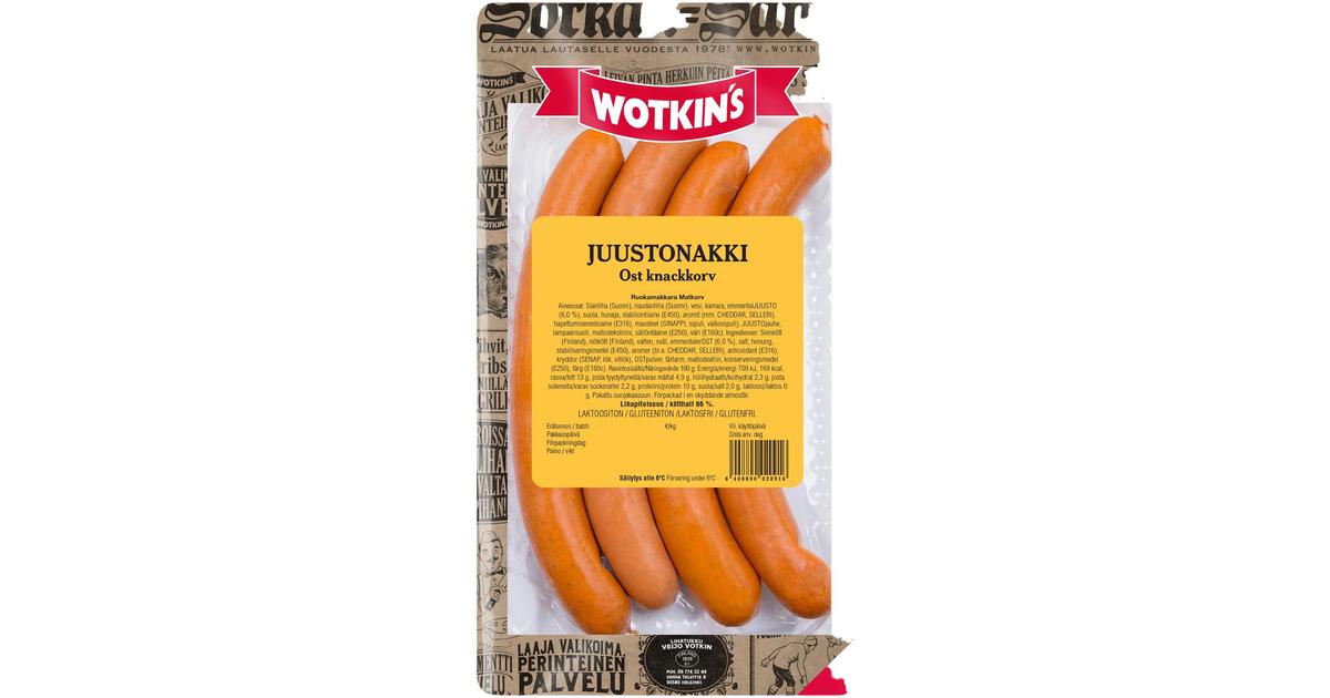 Chef Wotkin´s 240 g Juustonakki ruokamakkara | S-kaupat ruoan verkkokauppa