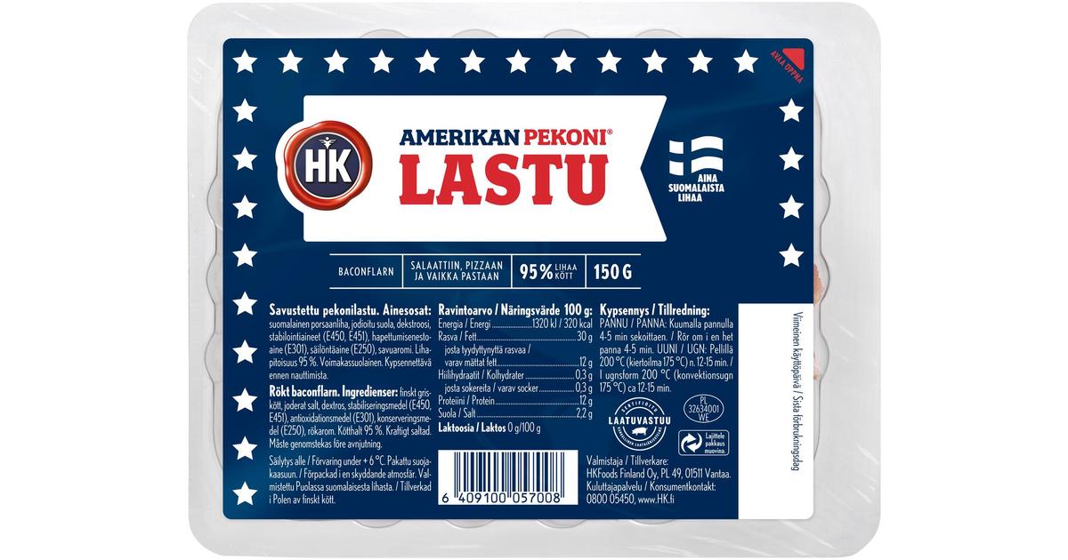 HK Amerikan Pekoni® Lastu 150 g | S-kaupat ruoan verkkokauppa