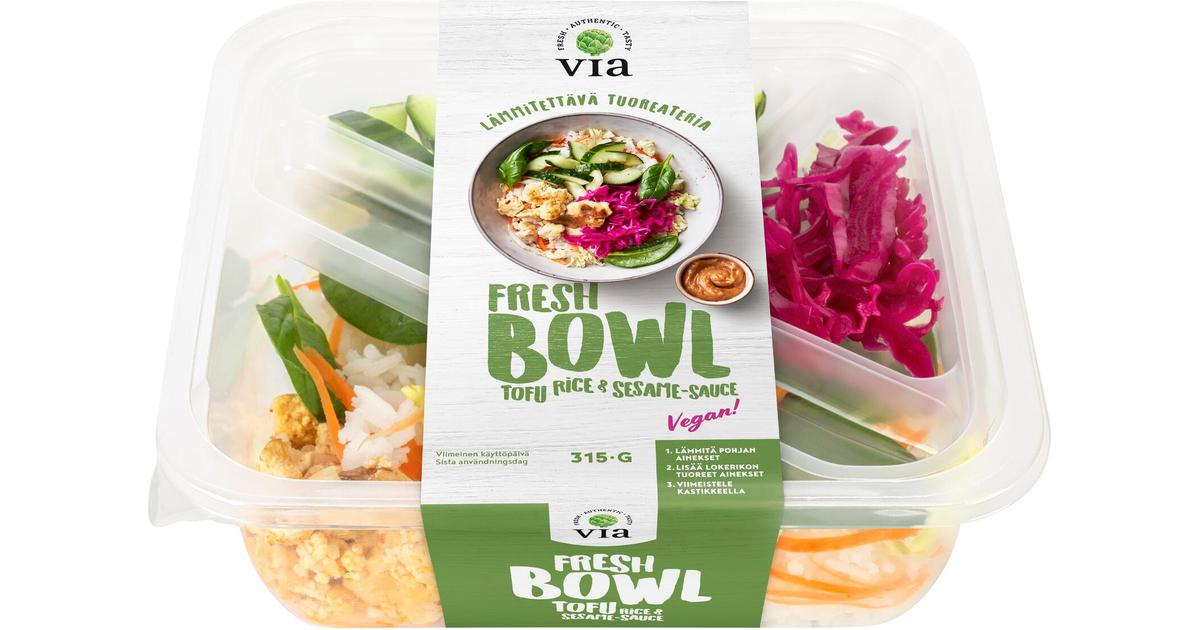 Via Fresh Bowl Tofu & Rice 315g | S-kaupat ruoan verkkokauppa