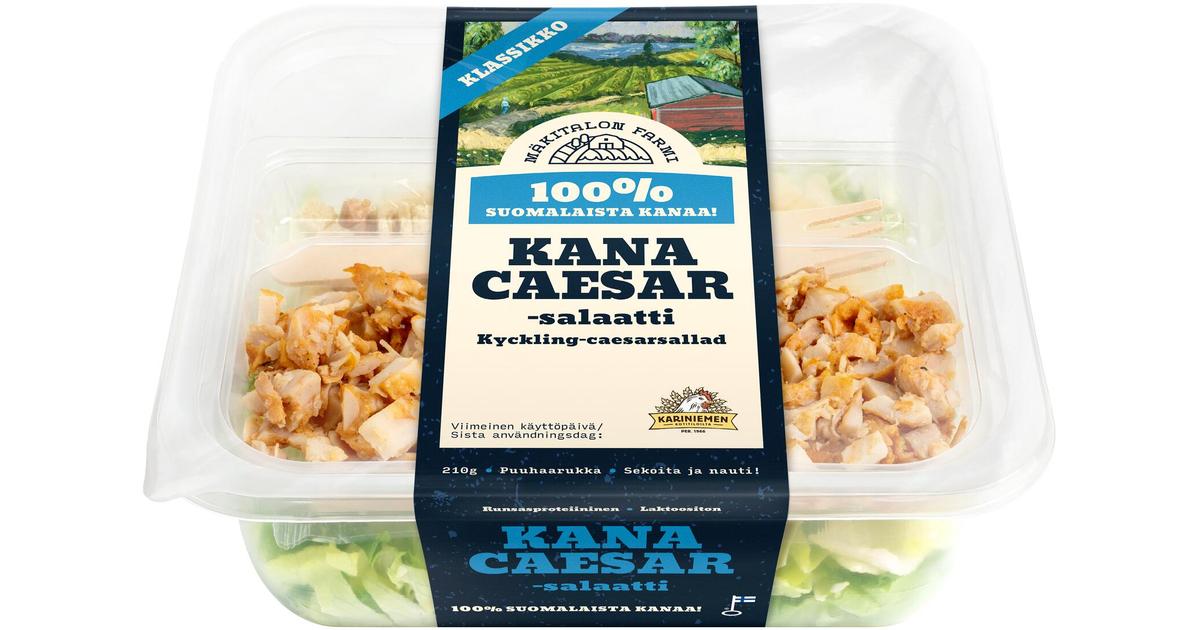 Mäkitalon Farmi Salaattiateria Kana-caesarsalaatti 210g | S-kaupat ruoan  verkkokauppa