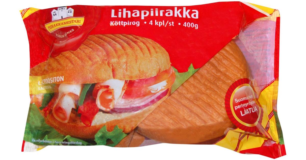 Piirakkamestari Lihapiirakka 4/400g | S-kaupat ruoan verkkokauppa