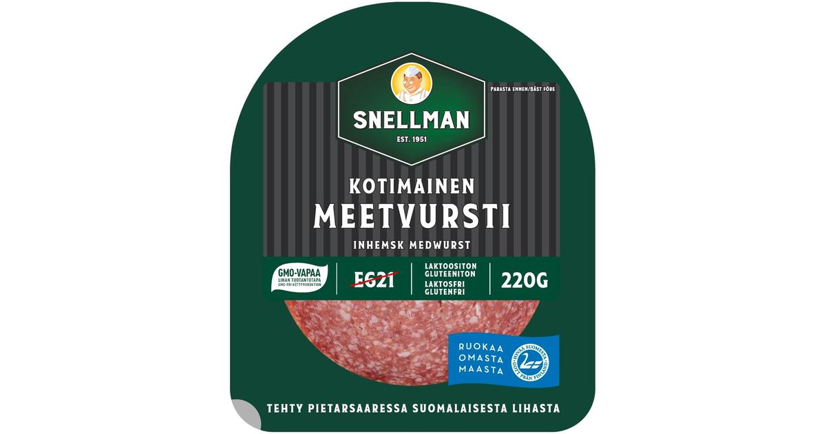 Snellman Kotimainen meetvursti 220g | S-kaupat ruoan verkkokauppa