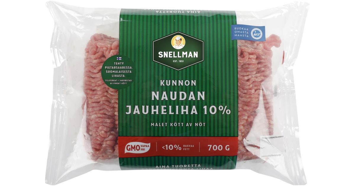 Snellman Kunnon naudan jauheliha 10% 700g | S-kaupat ruoan verkkokauppa