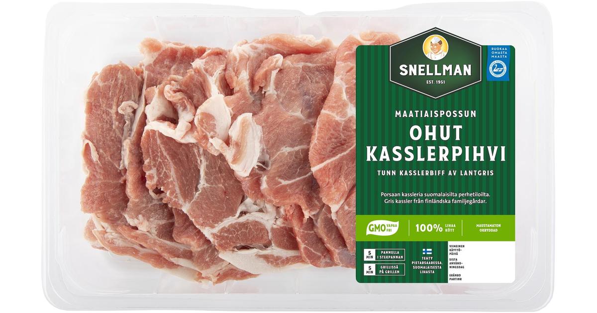 Snellman Maatiaispossun ohut kasslerpihvi 500g | S-kaupat ruoan verkkokauppa