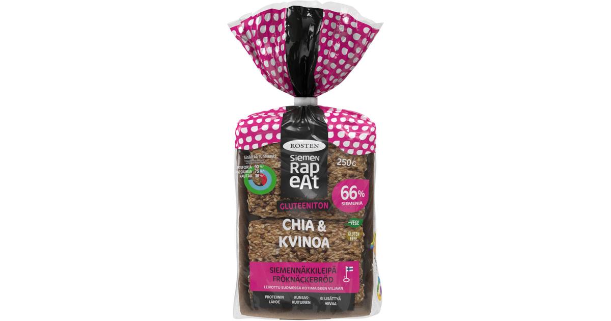 Rosten Siemenrapeat gluteeniton chia&kvinoa siemennäkkileipä 10kpl 210g |  S-kaupat ruoan verkkokauppa