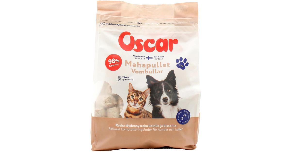 Oscar Mahapullat raaka täydennysravinto koirille ja kissoille 1kg |  S-kaupat ruoan verkkokauppa