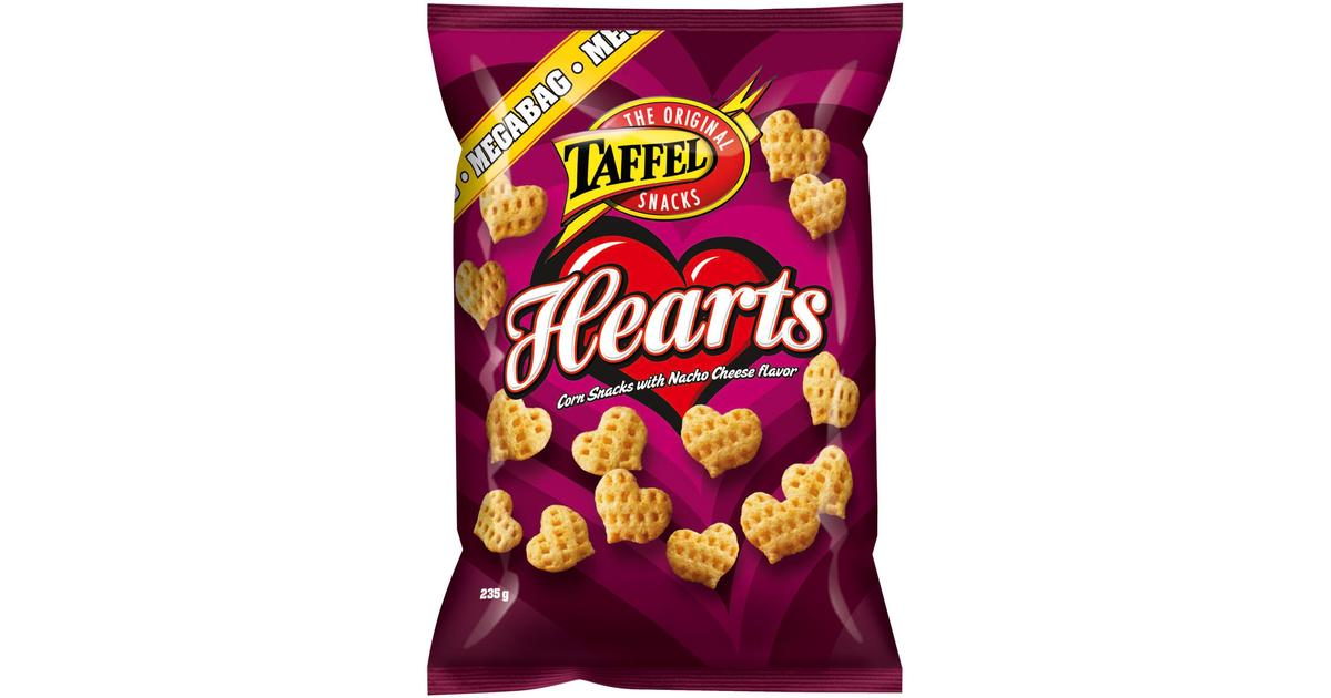 Taffel Hearts maustettu maissisnacks 235g | S-kaupat ruoan verkkokauppa