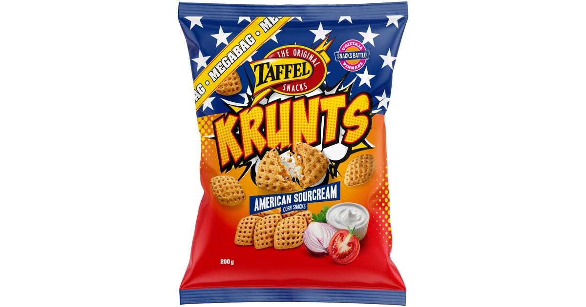 Taffel Krunts American ranskankerma maustettu maissisnacks 200g | S-kaupat  ruoan verkkokauppa