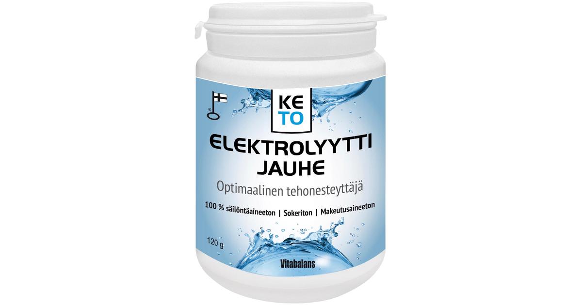 KETO Elektrolyyttijauhe 120 g | S-kaupat ruoan verkkokauppa