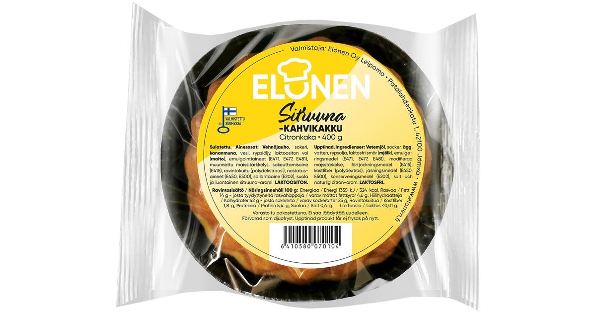 Elonen Sitruunakahvikakku 400g | S-kaupat ruoan verkkokauppa