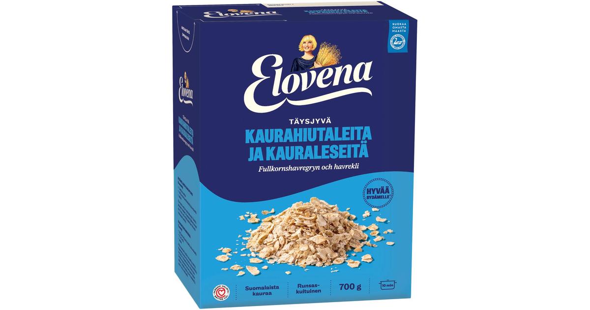 Elovena 700g täysjyväkaurahiutaleita ja kauraleseitä | S-kaupat ruoan ...