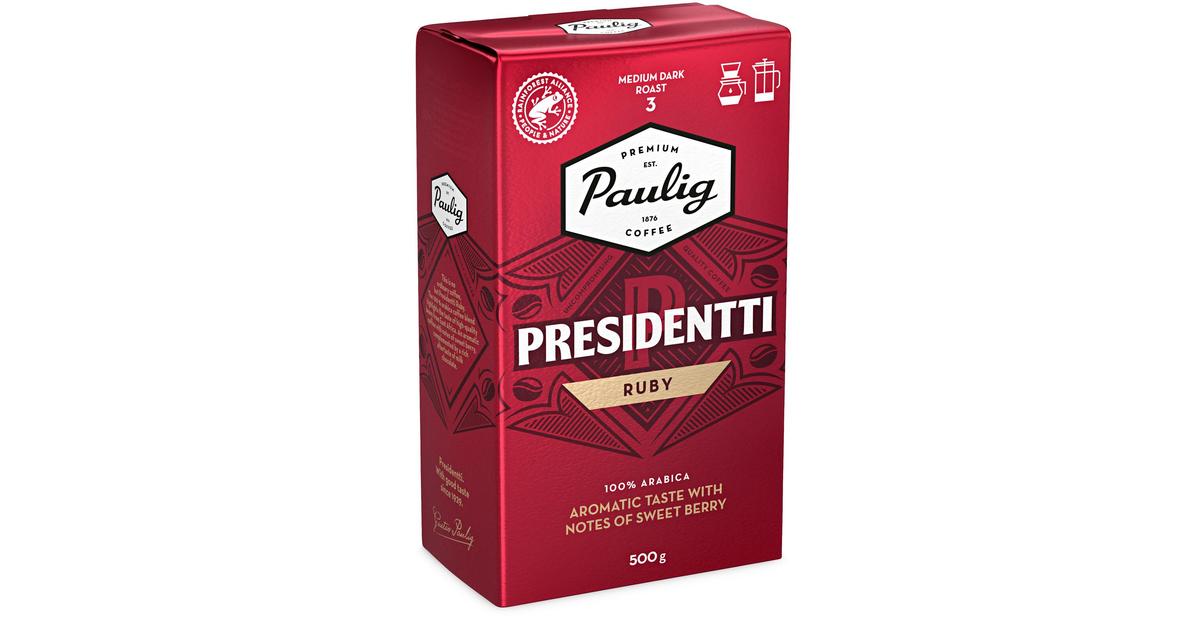 Paulig Presidentti Ruby kahvi suodatinjauhatus 500g | S-kaupat ruoan ...