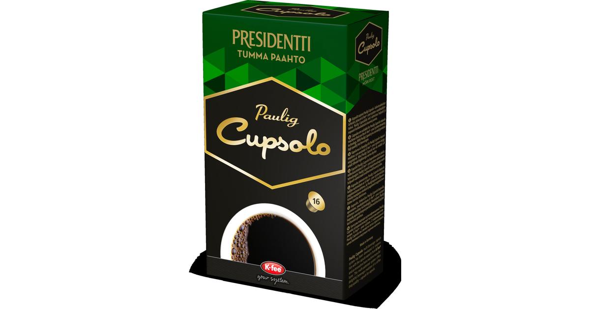 Paulig Cupsolo Presidentti Tumma Paahto UTZ 16kpl paahdettua, jauhettua  kahvia | S-kaupat ruoan verkkokauppa