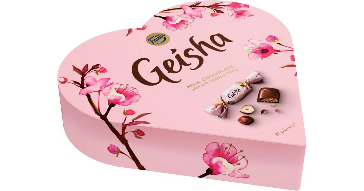 Fazer Geisha Sydän hasselpähkinänougat suklaakonvehti 225g | S-kaupat ruoan  verkkokauppa