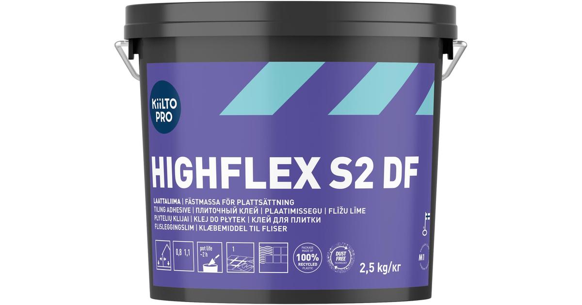 Kiilto HighFlex S2 DF Laattaliima 2,5 kg | S-kaupat ruoan verkkokauppa