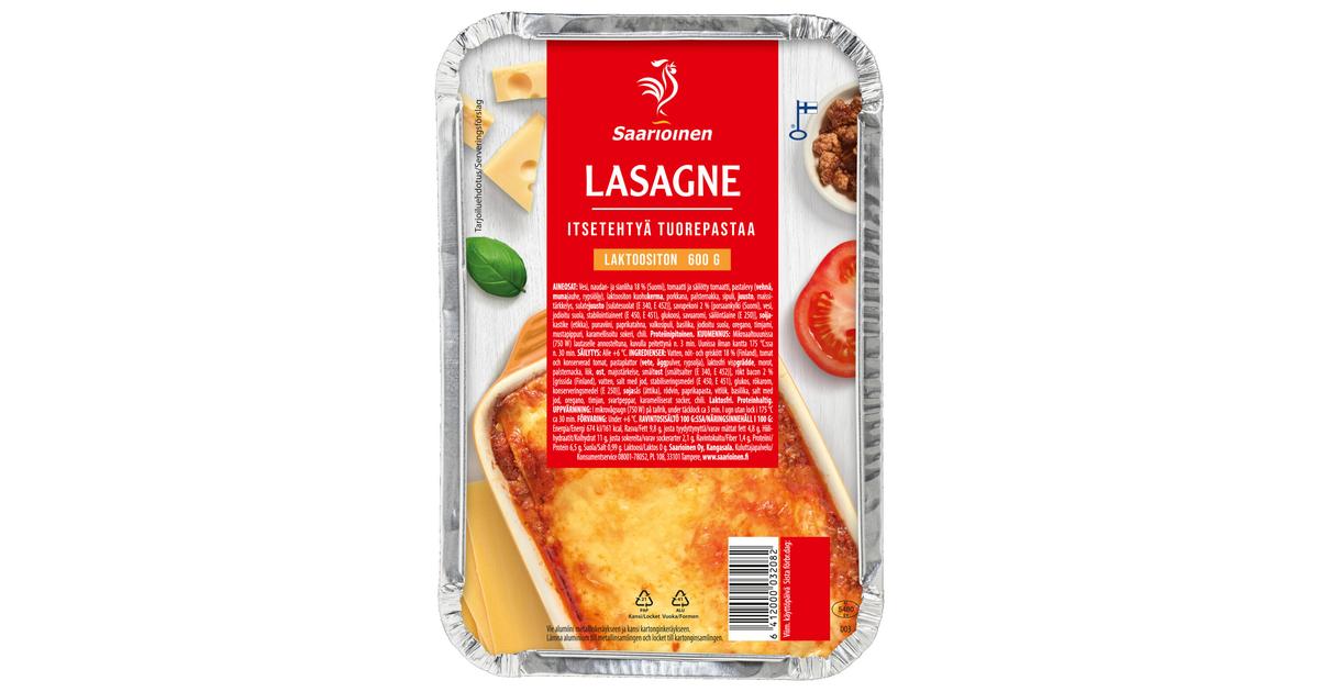 Saarioinen Lasagne 600g | S-kaupat ruoan verkkokauppa