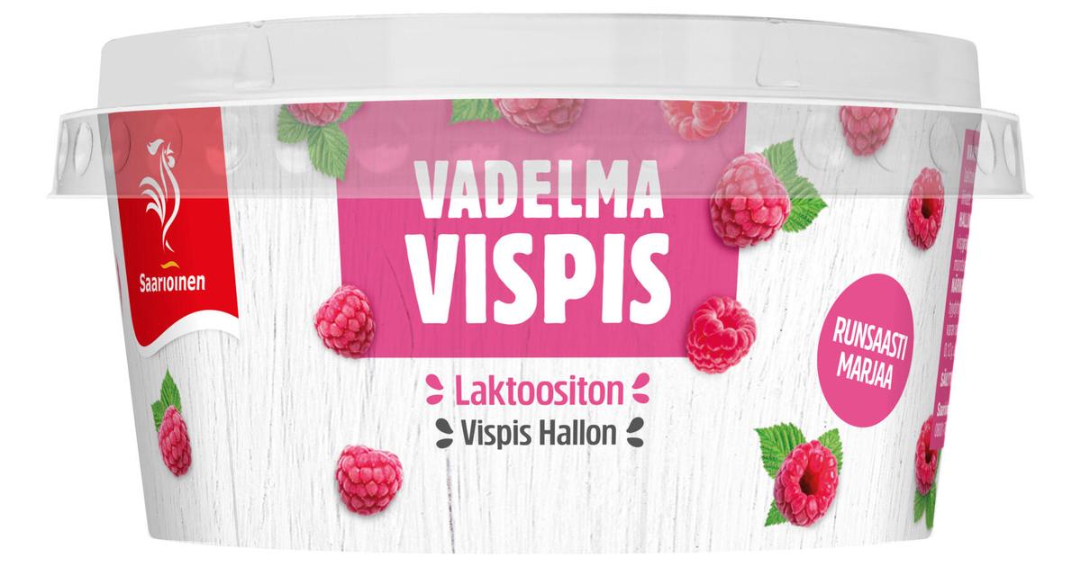 Saarioinen Eväs Vispis vadelma, vaahdotettu vadelmavälipala 130g | Eprisma  - prisma