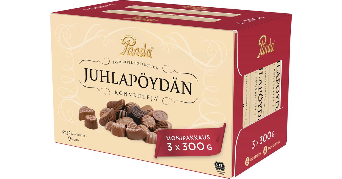 Panda Juhlapöydän suklaakonvehti 3x300g | S-kaupat ruoan verkkokauppa