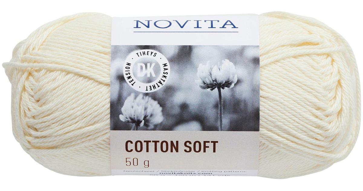 Novita Cotton Soft 50g luonnonvalkoinen 010 | S-kaupat ruoan verkkokauppa