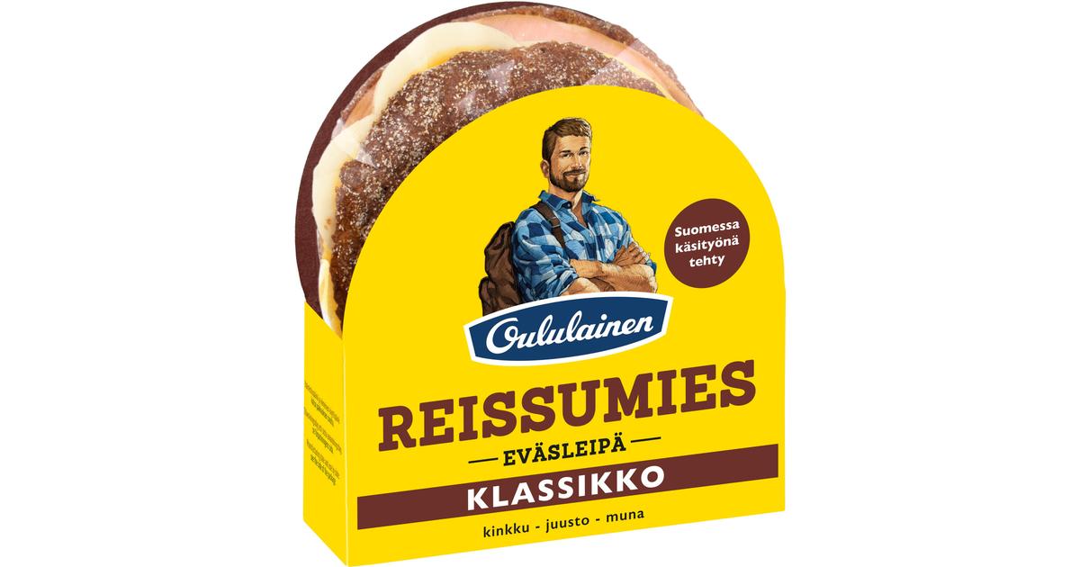 Oululainen Reissumies Eväsleipä Klassikko 160g kinkku-juusto-muna, täytetty  täysjyväruisleipä | S-kaupat ruoan verkkokauppa