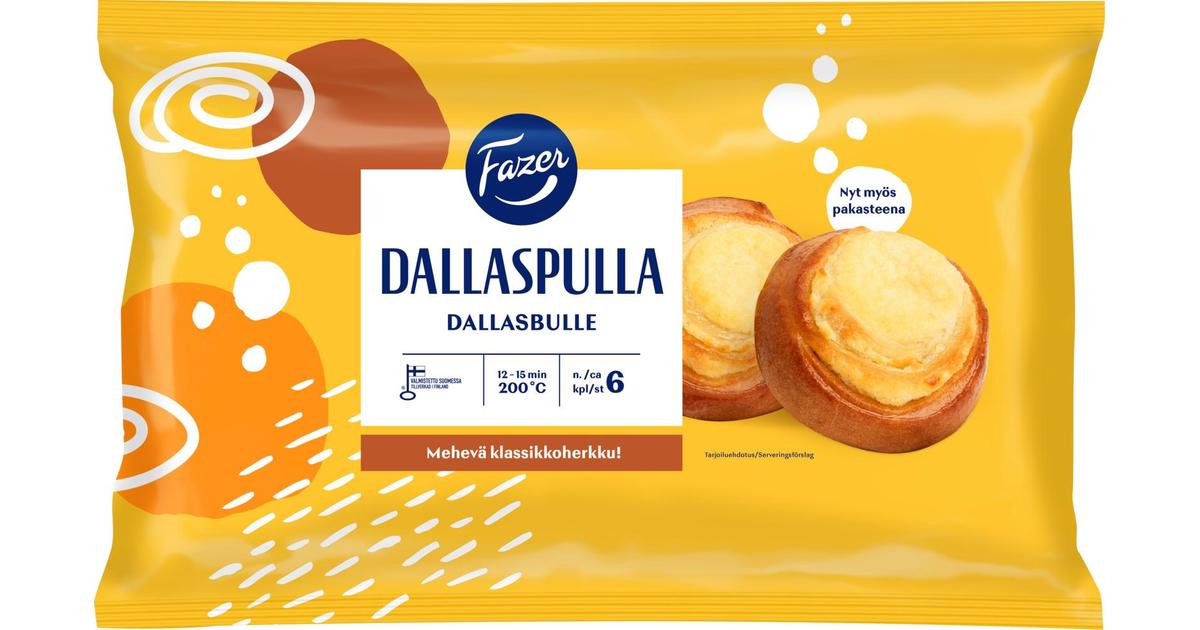 Fazer Dallaspulla 6kpl 582g, raakapakaste | S-kaupat ruoan verkkokauppa