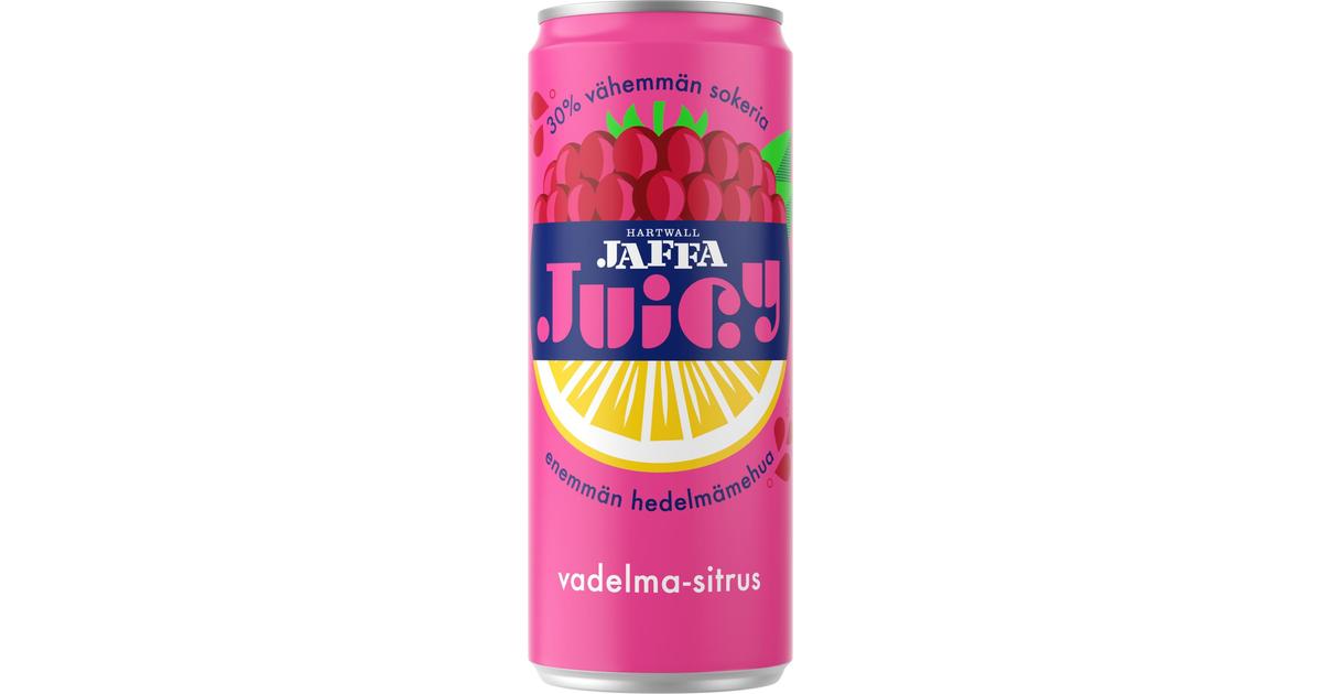 Hartwall Jaffa Juicy Vadelma-sitrus virvoitusjuoma 0,33 l | S-kaupat ruoan  verkkokauppa