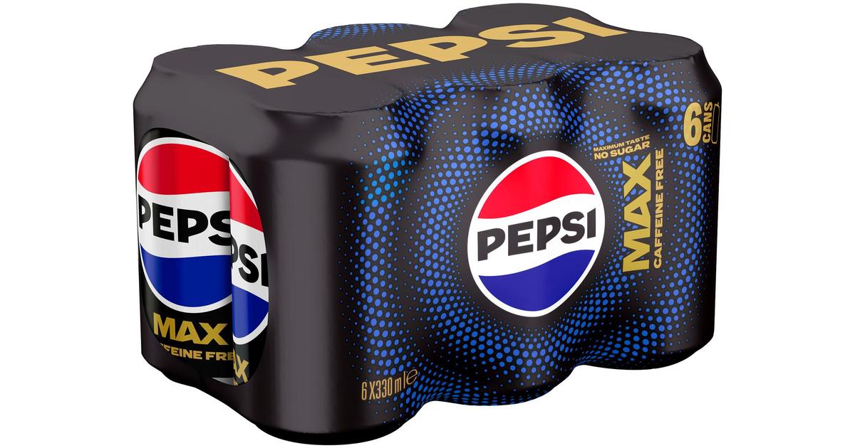 6 x Pepsi Max Caffeine-Free virvoitusjuoma 0,33 l | S-kaupat ruoan  verkkokauppa